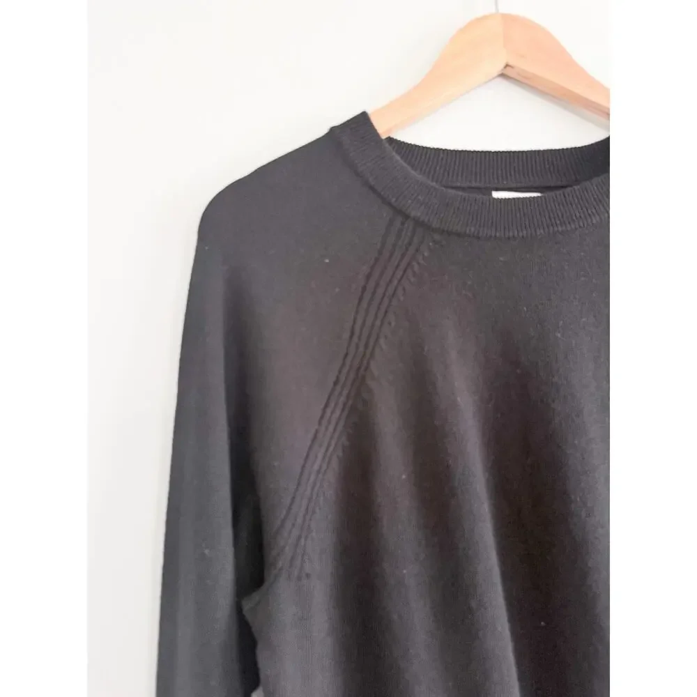 J.Crew Factory | NWT Wool Blend Boyfriend Sweater Black Relaxed | Sz S